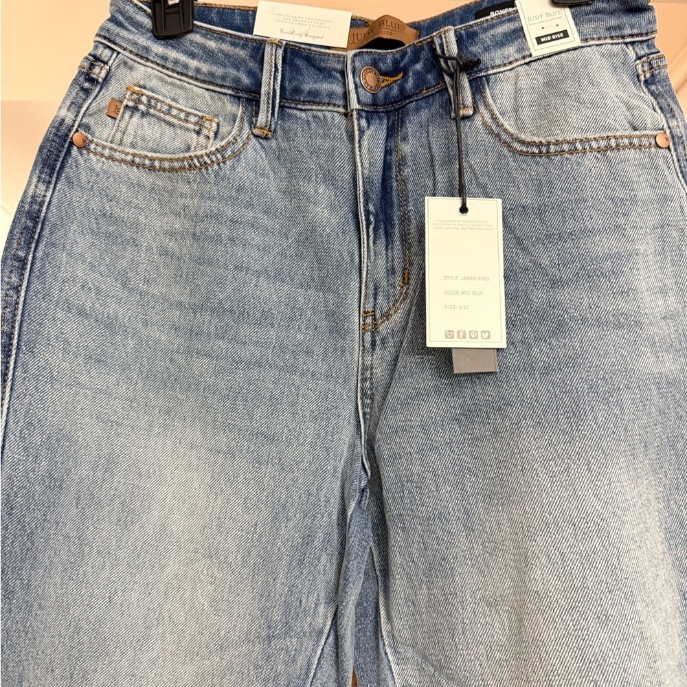 Judy Blue brand new Women's Jeans fray hem sz 5/27 7/28 - Picture 4 of 6